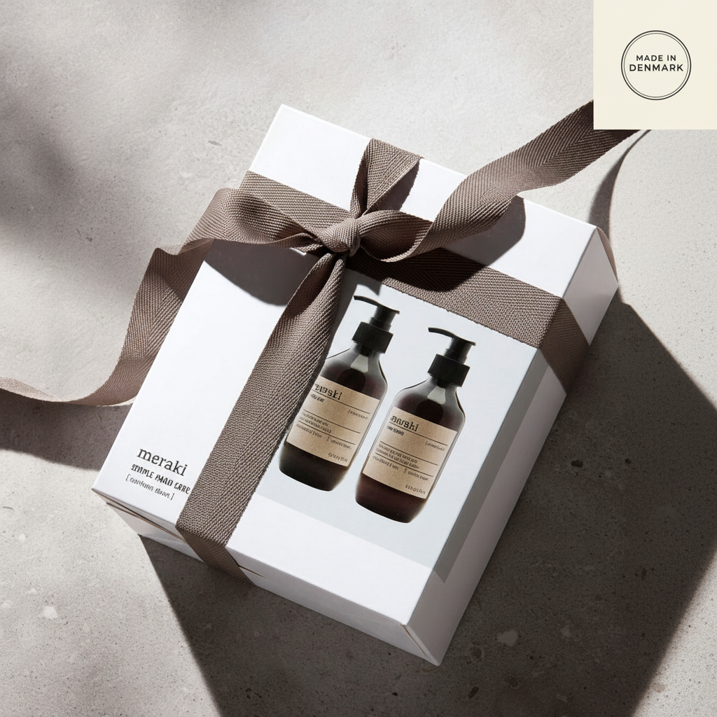 Gift Box Northern Dawn flat lay with Made in Denmark badge